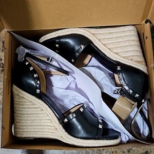 Black wedges sandals 👡